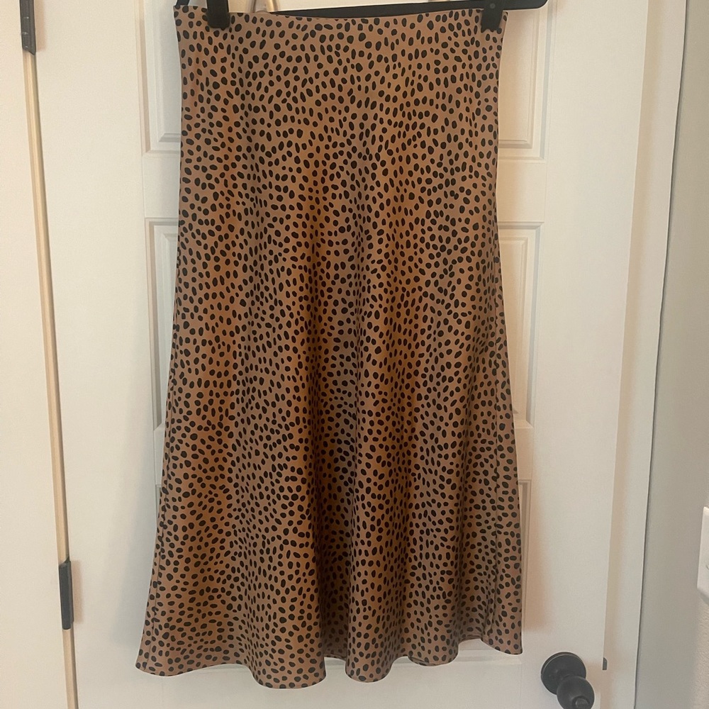J. Crew dotted slip skirt